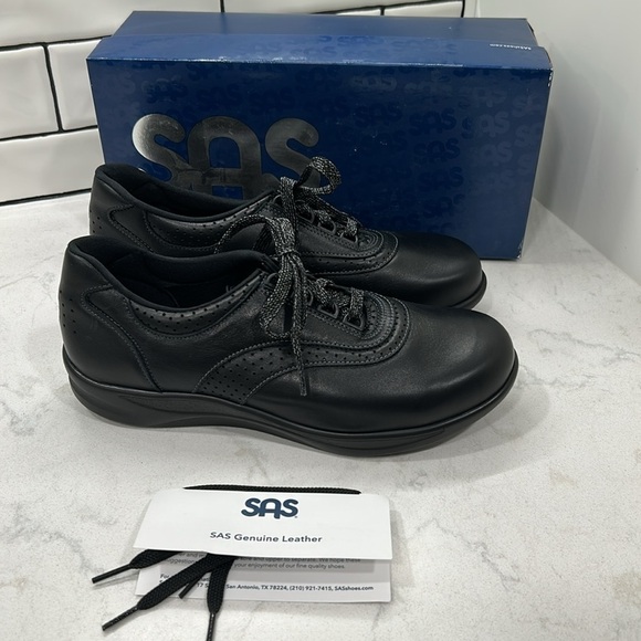 SAS Walk Easy - Lace Up Walking Shoe Black 9 - Picture 5 of 9